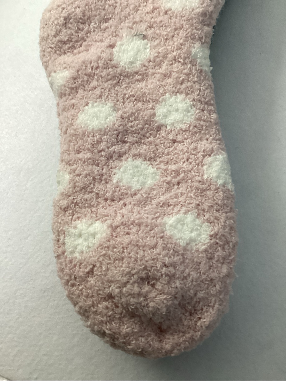 Charter Club Soft Plush Fuzzy Socks - 2 Pairs (Pink Polka Dot and Gray) - Picture 4 of 7